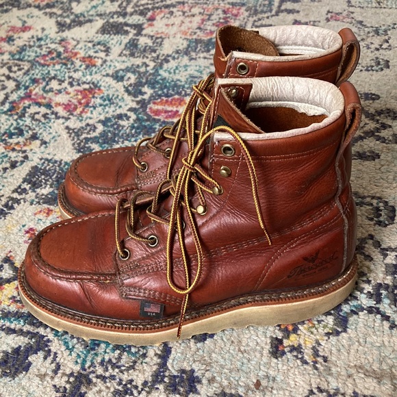 Thorogood 6" Moc Toe Wedge Lace-Up Work Boots 814-4200 6 EE Non-Safety - Picture 4 of 11